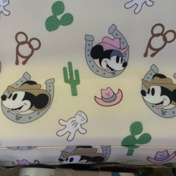 Disney Loungefly Western Mickey & Minnie Fringe Crossbody Bag Cowboy Cowgirl NWT - Picture 5 of 7